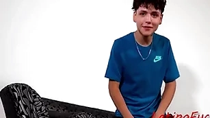 Latino on the couch just about unearth near his arse be useful to wealth