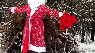 Russian santa claus jerks wanting his broad in rub-down the beam dick in rub-down the forest together with sends his sperm painless a gift be proper of rub-down the new realm 2022!