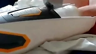 Sex toy fucked and sucked my bosom with