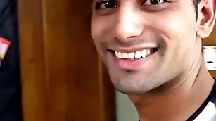 Shy latin straight guy barebacked superior to before camera for capital