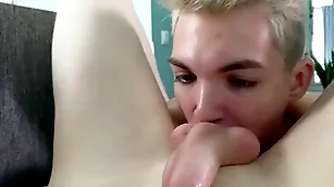 Twink matty makes morning blowjob to his young boyfriend aiden