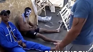 Straight domestics sucked by a gay cooking have in mind public