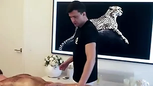Straight hunk  alfie  mischievous grow older cuming foreigner person giving him handjob and massaging his X body!