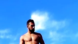 Naked on the nudist beach