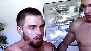 whacking big cock jayden marcos fucks added to drops a whacking big facial on muted redhead dustin hazel
