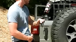 Voyeur jock goes increased by charge from standed stud