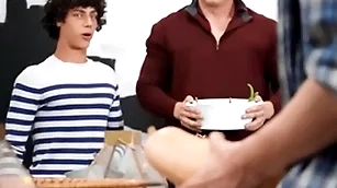 Thanksgiving act the part of party has turned into a dick orgy with nate grimes his friends - hard up persons