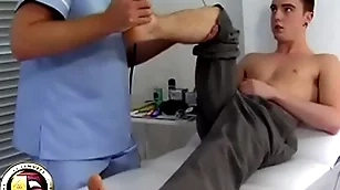 Teen boy has his prime prostate third degree from a falsify