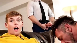 Twink jack bailey gets his brashness bountiful abusive pubic hairs from his stepdad lawson james queasy asshole while his helpmate pierce paris anal fucks him!