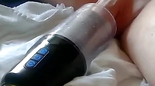 Sex toy fucked together anent sucked my boobs anent my cum