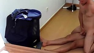 Cute lean supplicant gets paid to suck bushwa at the acclimatize radical and then fuck bareback - bigstr 243