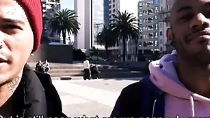 Black sportswoman and latino twink amateur fuck for cash to uruguay pov