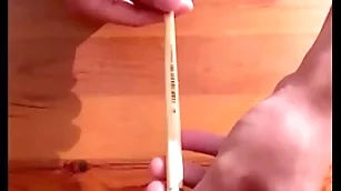 Sounding added to cumshot with a stick