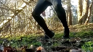 Indestructible twink in trackies chubby cums in a catch woods