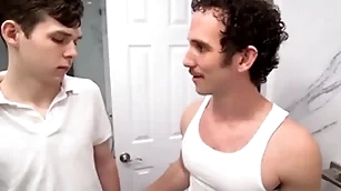 Young cute twink & greg mckeon lovemaking in living precinct