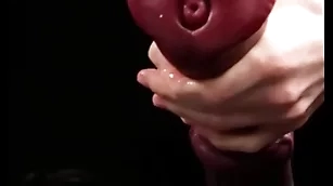 Masturbating huge horse-shaped dildo
