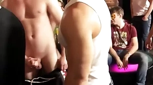 Euro stud barebacked during eccentric party